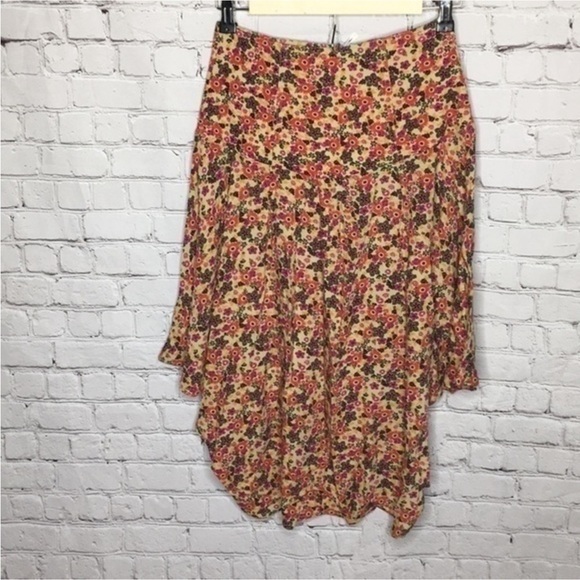 FREE PEOPLE flounce floral asymmetrical skirt - Picture 8 of 13